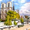巴黎、塞纳河和圣母院