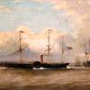英国和北美皇家邮政的蒸汽船“欧罗巴”和“尼亚加拉”在禁令的尾部