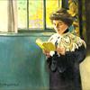 窗边看书的女人