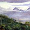 从赫勒先生的茶园可以看到爪哇的帕潘达扬火山