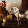 青年画家画马和骑手