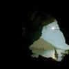 意大利萨勒诺海湾的石窟，月光下