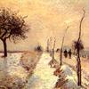 Road at Eragny: Winter