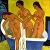 女性洗浴（三联，中央面板）