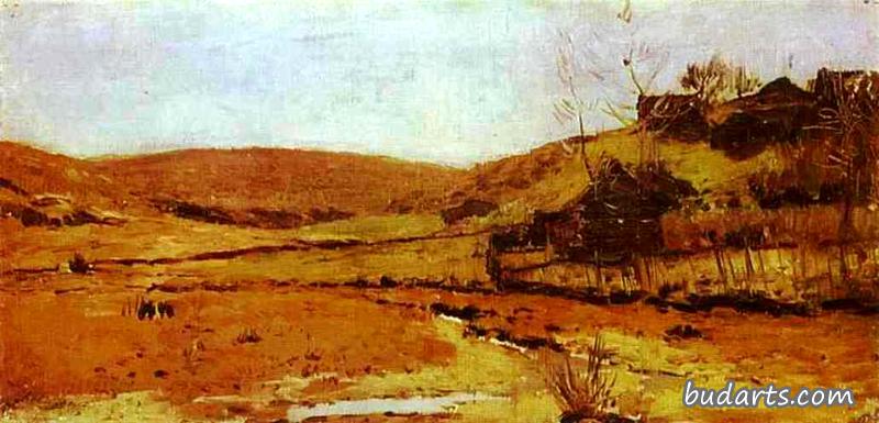 河流的山谷，习作