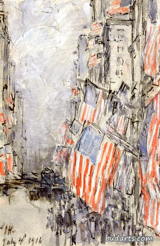 1916年7月4日第五大道国旗日