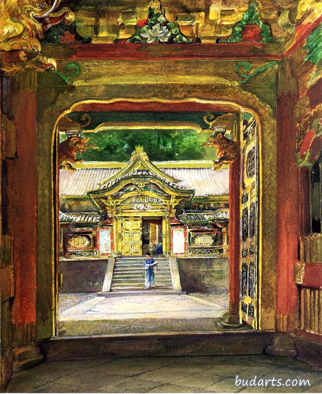 1886年8月,在日兴市伊伊美措,第三道门,朝寺庙的第四道门望去 1886年8月,在日兴市伊伊美措,第三道门,朝寺庙的第四道门望去