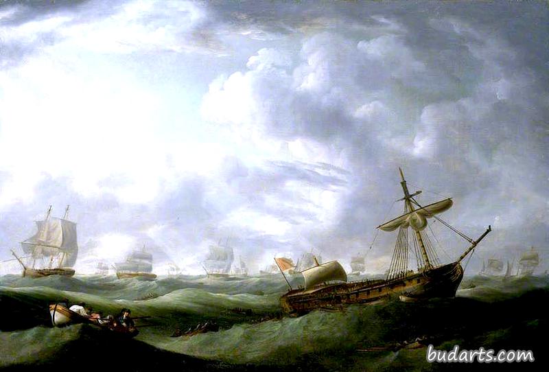 Loss of HMS 'Ramillies', September 1782: Ship Abandoned in Abating Storm