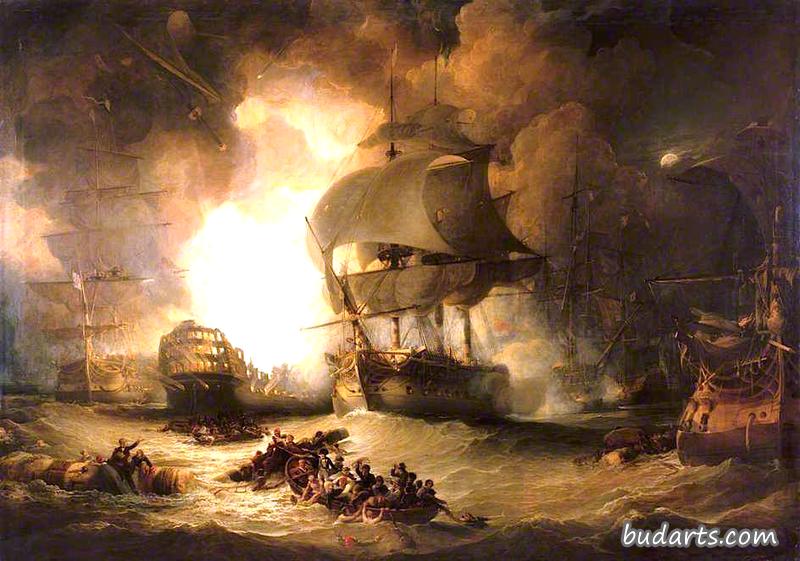 1798年8月1日,尼罗河战役中“东方”的毁灭 1798年8月1日,尼罗河战役中“东方”的毁灭