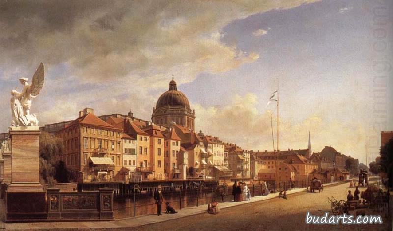 Rear View of the Houses on the Schlossfreiheit, Berlin
