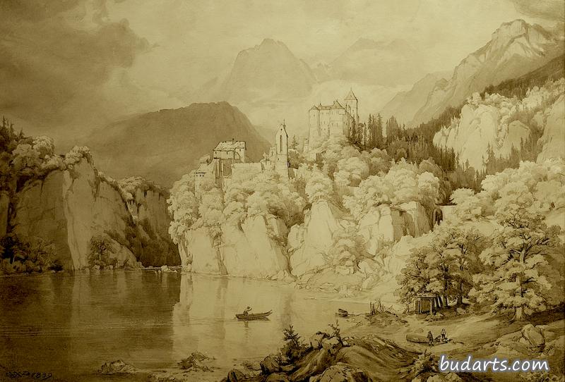 阿尔卑斯山城堡景观