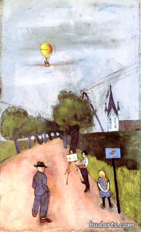 Country Road with Felix Nussbaum Painting