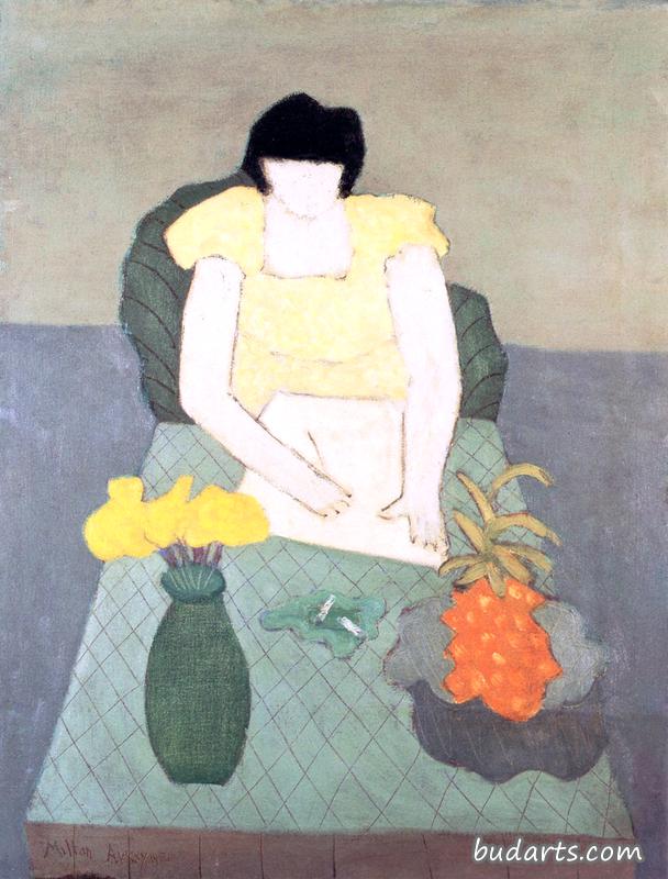 女孩绘画