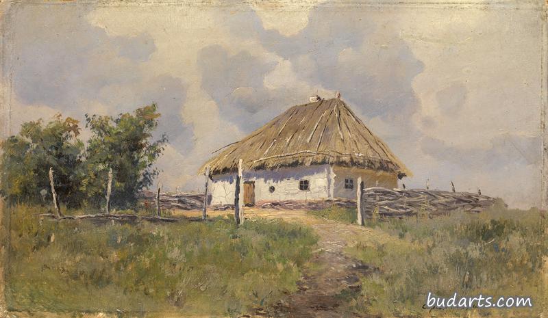 小山上的乌克兰小屋