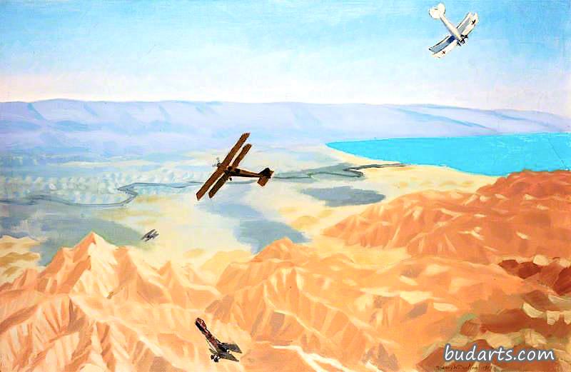 “死海:巴勒斯坦死海上空的敌机”习作 “死海:巴勒斯坦死海上空的敌机”习作