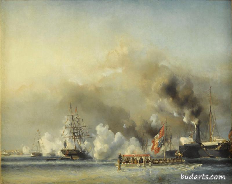 1843年9月7日,路易-菲利普国王带领维多利亚女王视察特雷波尔港 1843年9月7日,路易-菲利普国王带领维多利亚女王视察特雷波尔港