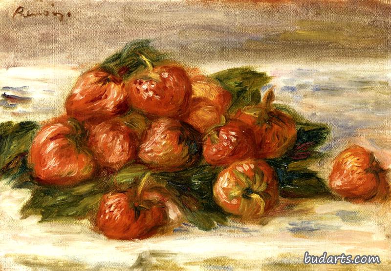 草莓静物画