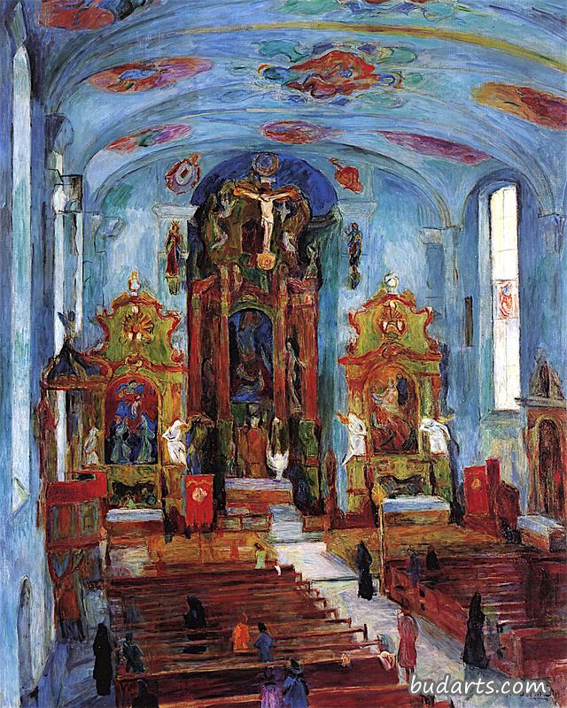 Interior View of the Parish Church, Langenargen