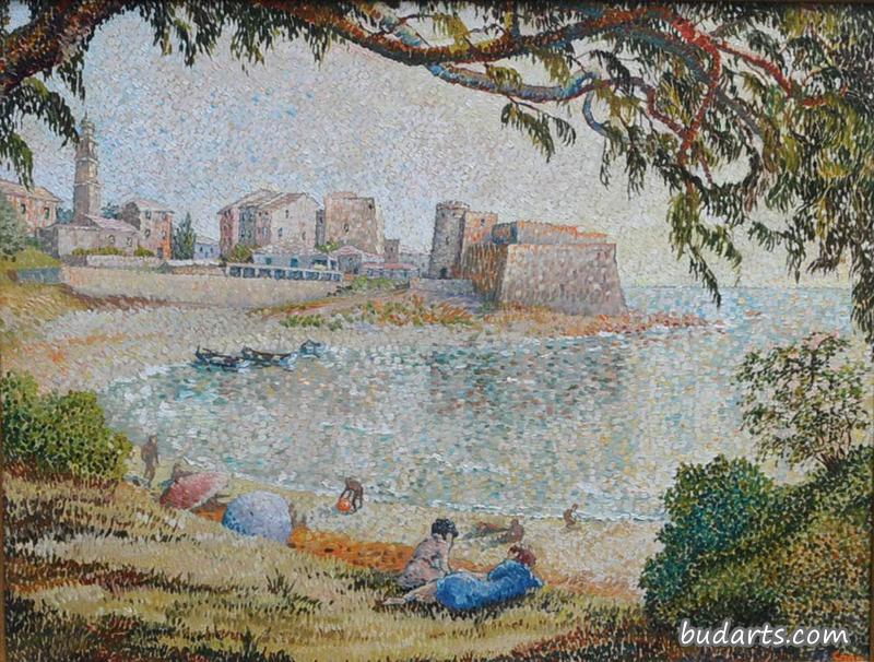 在岸边