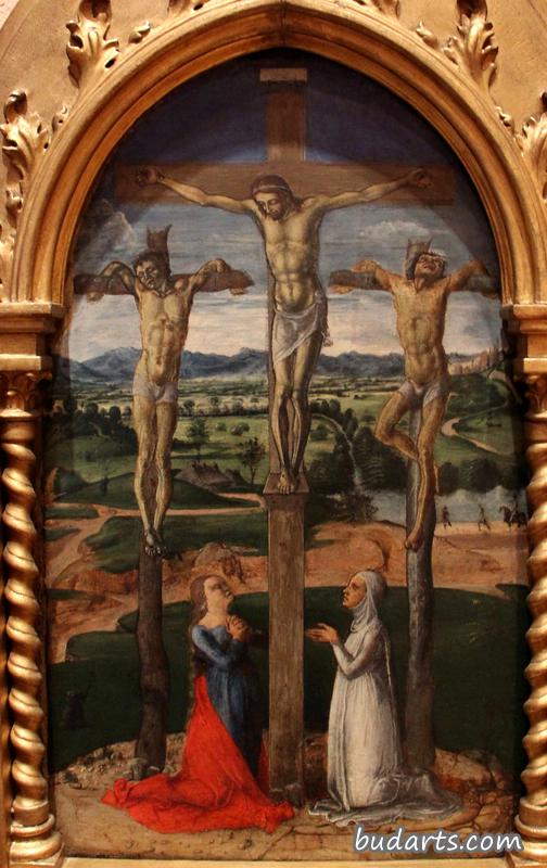 Cruifixion with Mary Magdalen and a Donor