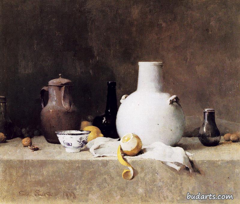 陶罐静物画