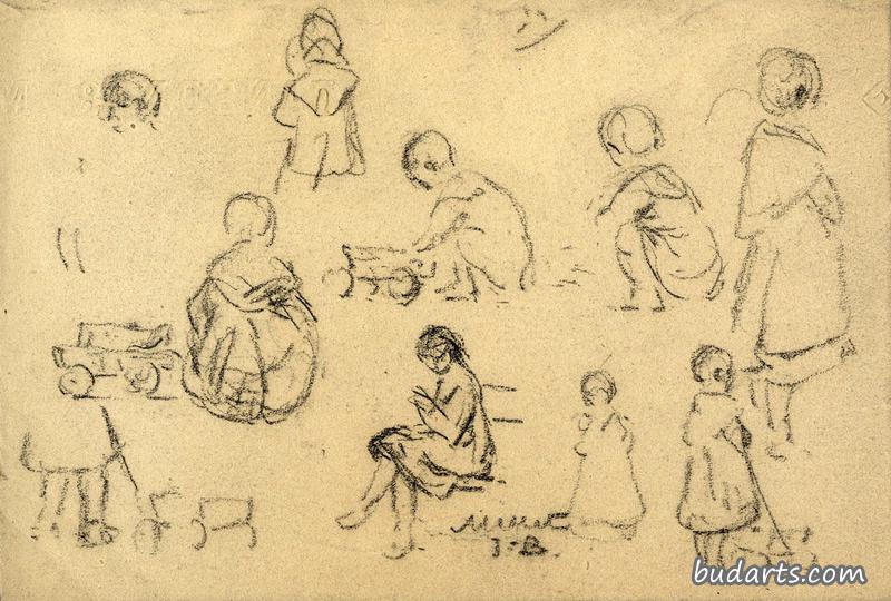 Etude d'enfants jouant