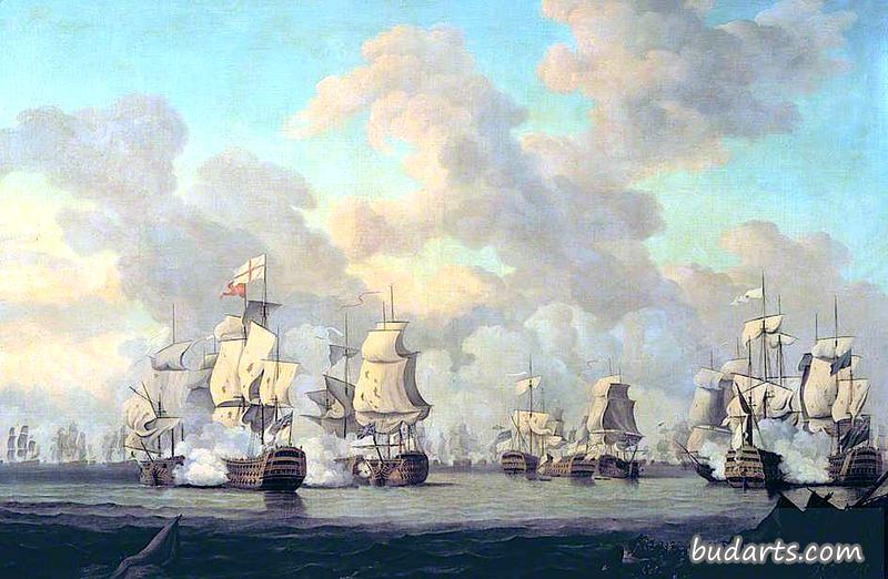 1782年4月12日,罗德尼勋爵在多米尼加附近战胜法国舰队(模仿理查德·帕顿) 1782年4月12日,罗德尼勋爵在多米尼加附近战胜法国舰队(模仿理查德·帕顿)