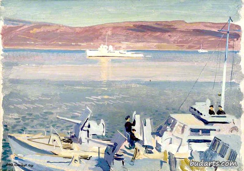 MGBs and HMS 'Conn' in Loch Eriboll in 1945