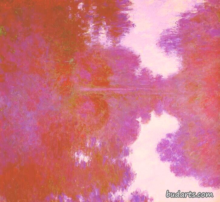 塞纳河上雾蒙蒙的早晨