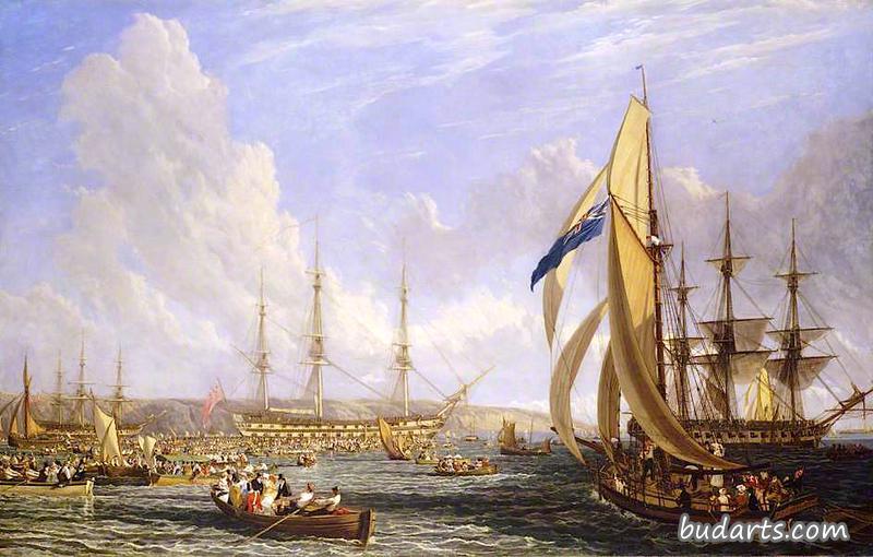 拿破仑在普利茅斯的“贝尔罗丰号”