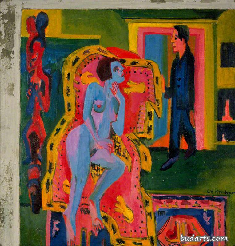 室内裸体男女