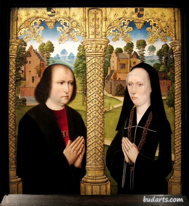 Portraits de Barbe de Croesinck et Louis Quarré en donateurs