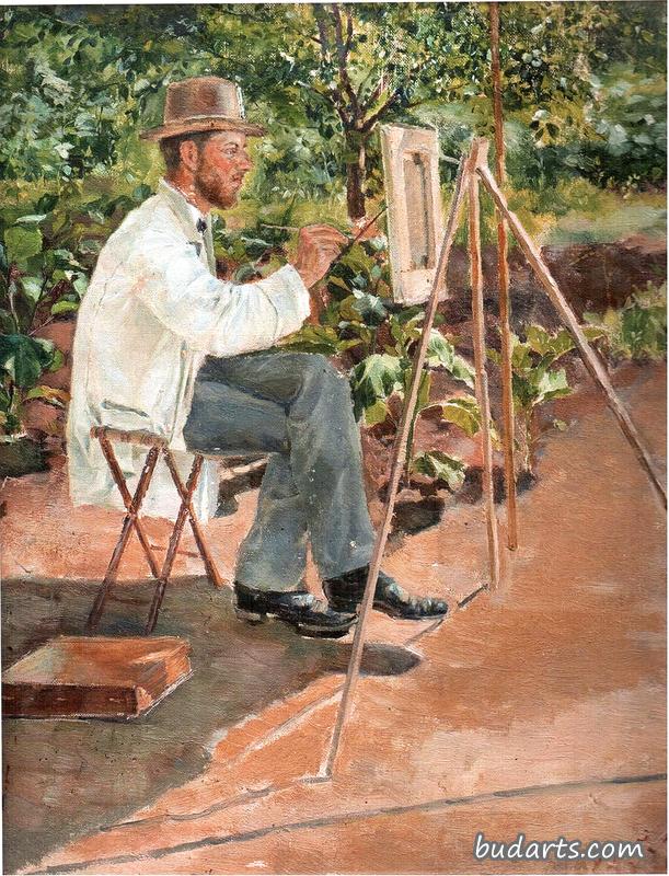 画家布科维茨基在工作