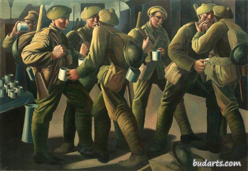1918年维多利亚火车站的离站列车