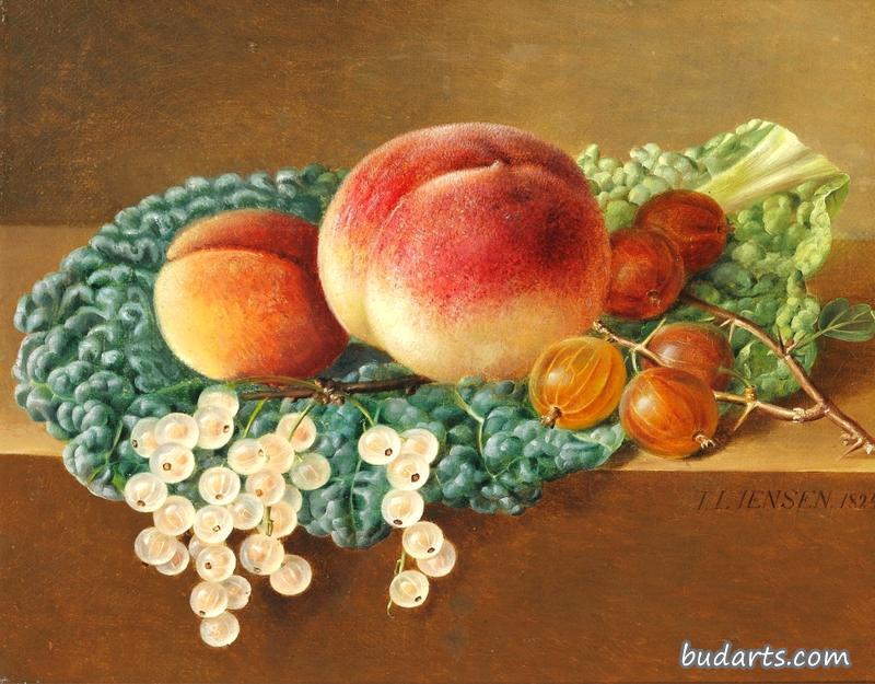 甘蓝叶静物画