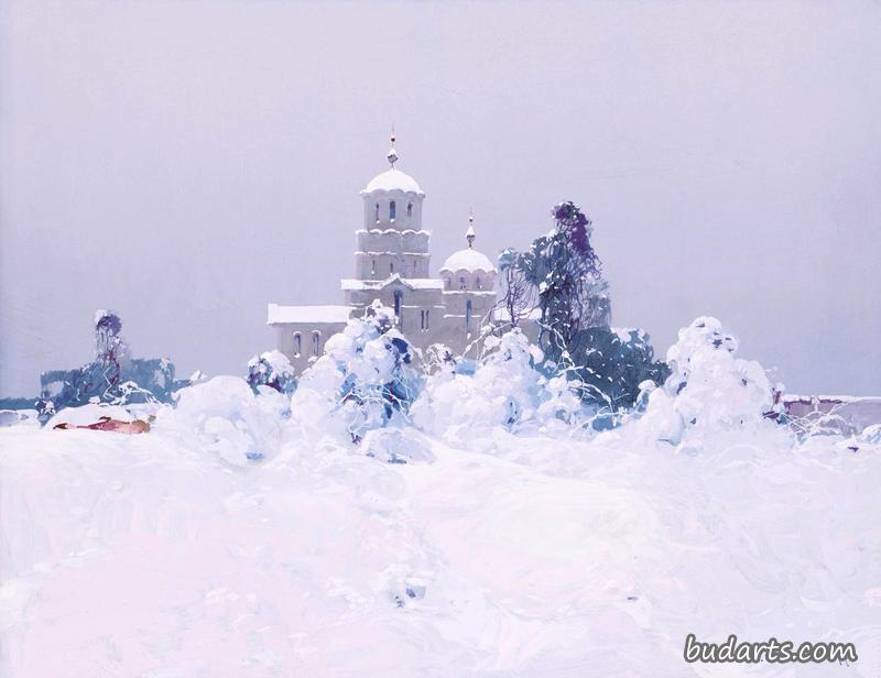 雪地里的教堂