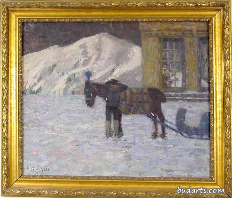 蓝色雪橇