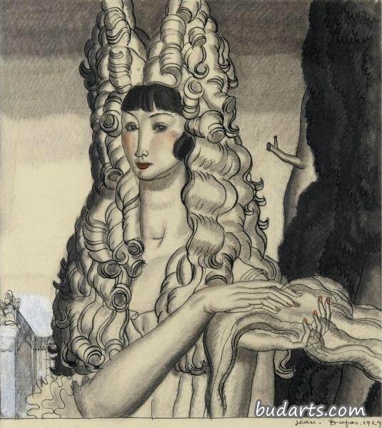 戴头饰的女人