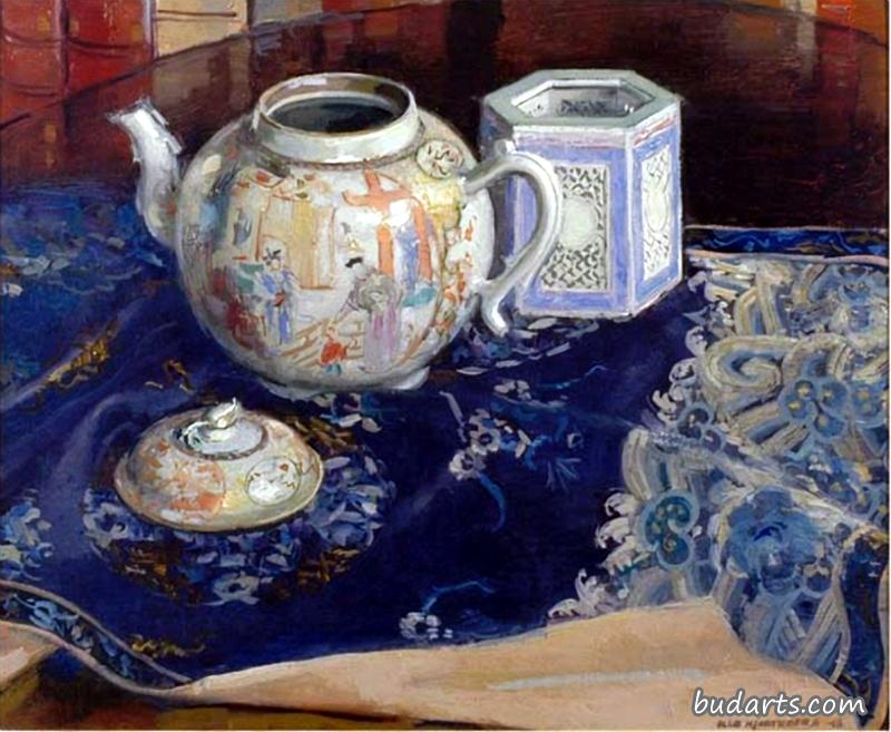 中国瓷器的静物画