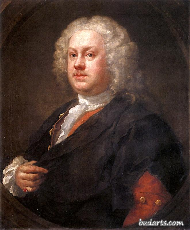 Benjamin Hoadly博士，医学博士，穿着学术长袍