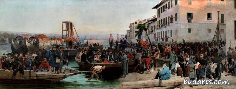 1859年5月23日加里波第和他的阿尔卑斯猎人在塞斯托卡连德登陆 1859年5月23日加里波第和他的阿尔卑斯猎人在塞斯托卡连德登陆