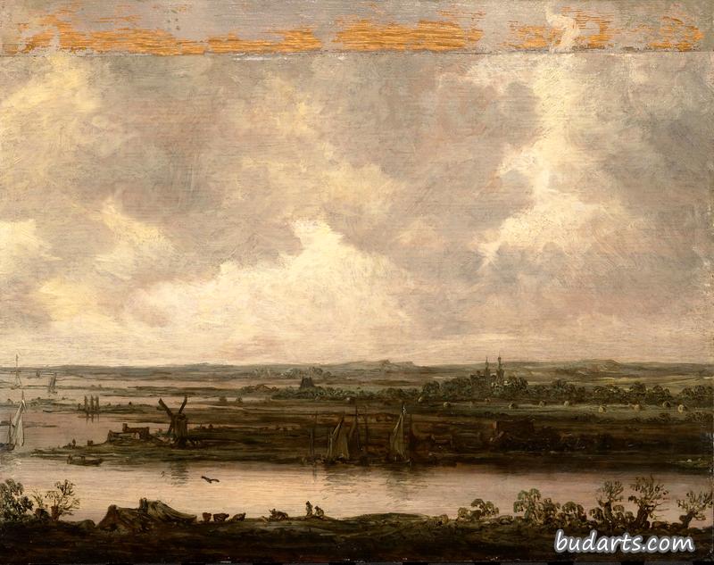 Panoramic View of the River Spaarne and the Haarlemmermeer
