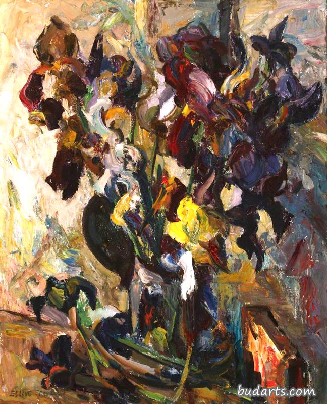 静物画——鲜花与书籍
