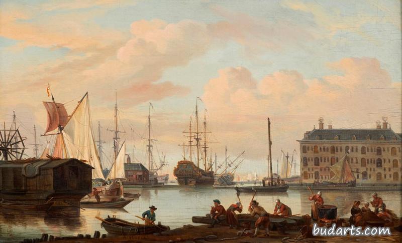 View of National Zeemagazine in Amsterdam