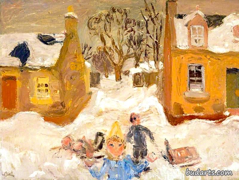 工作室窗户上的雪（戈登的孩子们）
