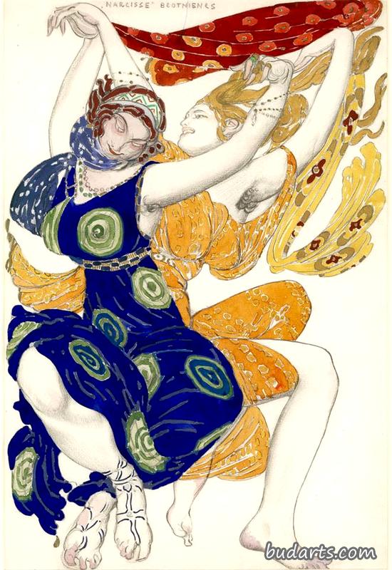 Costume designs for Alexander Tcherepnin's Narcisse