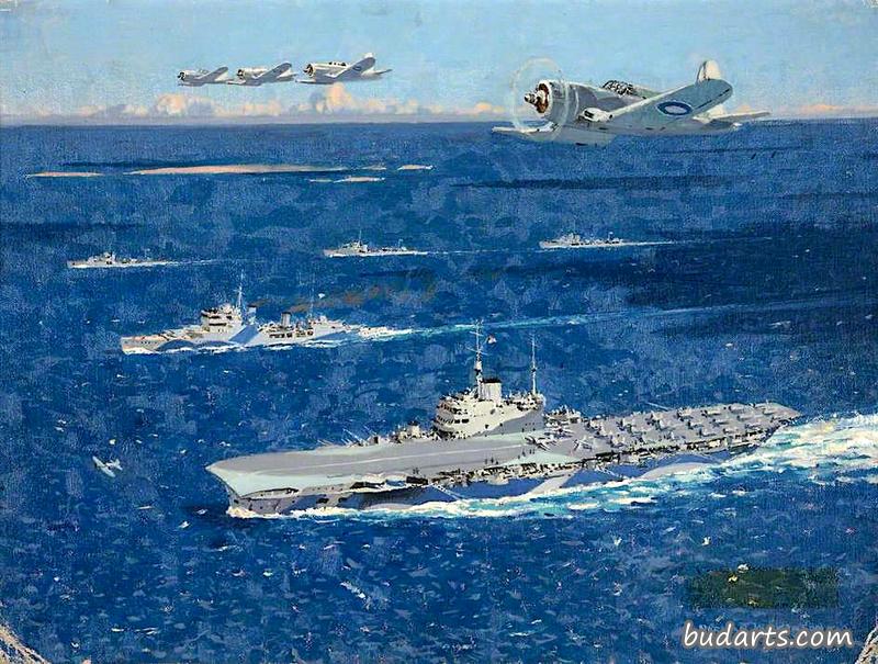 战争图片:一艘航空母舰,一艘巡洋舰和三艘驱逐舰 战争图片:一艘航空母舰,一艘巡洋舰和三艘驱逐舰