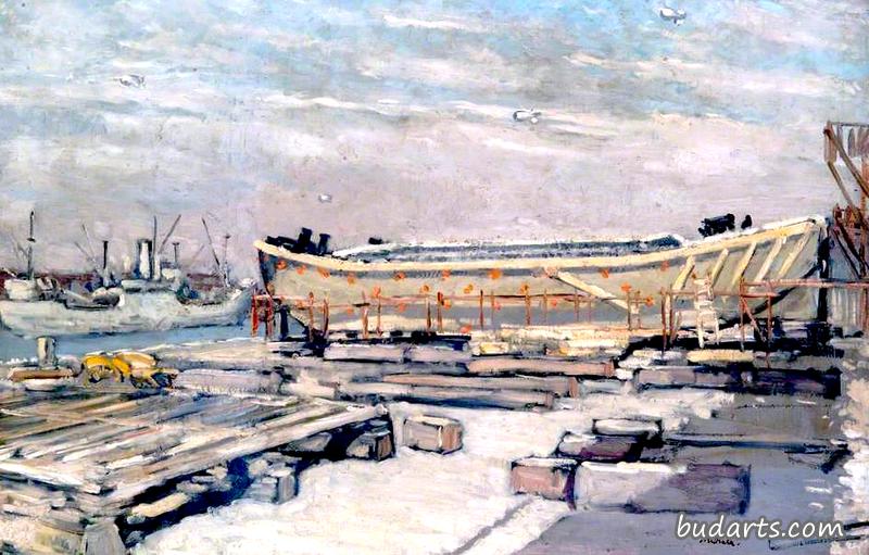 1944年5月30日在西印度码头建造的入侵船只
