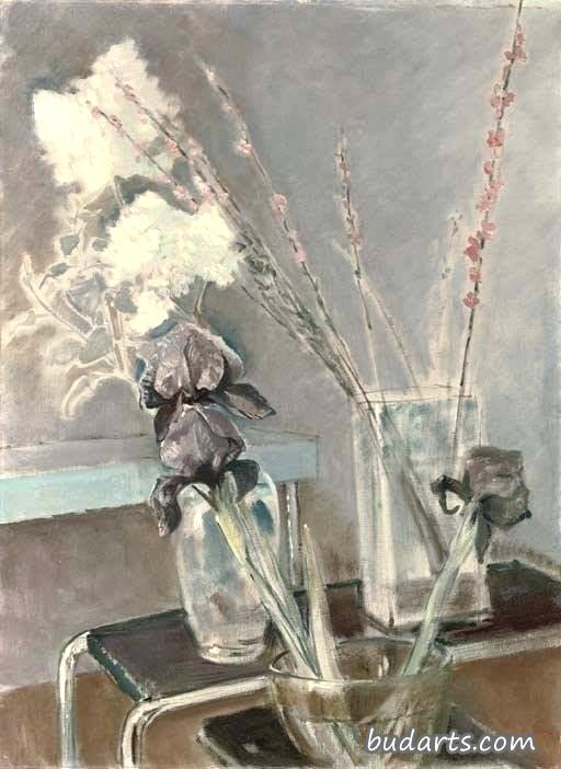 带虹膜的静物画