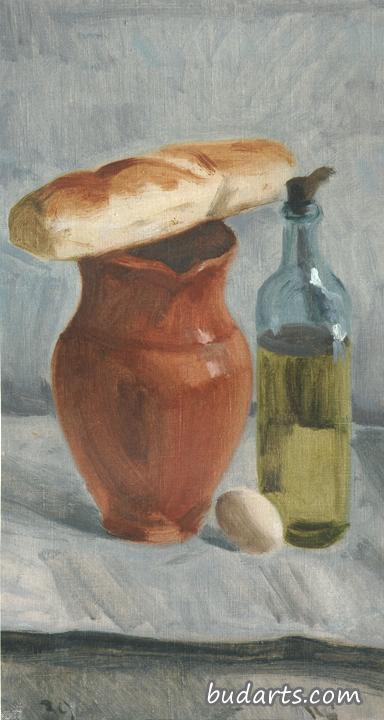 有壶有瓶的静物